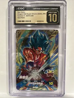 Son Goku SDV4-036 GDR Dragon Ball Super Divers CGC 10 Holo God Rare - Image 1