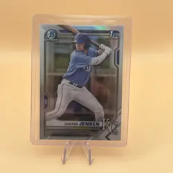CARTER JENSEN 2021 Bowman Draft Chrome REFRACTOR #BDC-106 1st Bowman Royals - Image 1