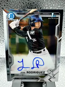 2021 Bowman Chrome Jose Rodriguez 1st Bowman Auto - Image 1