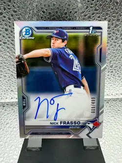 2021 Bowman Chrome Nick Frasso 1st Bowman Auto Refractor /499 - Image 1