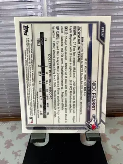 2021 Bowman Chrome Nick Frasso 1st Bowman Auto Purple Refractor /250 - Image 2