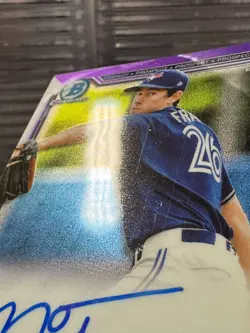 2021 Bowman Chrome Nick Frasso 1st Bowman Auto Purple Refractor /250 - Image 3