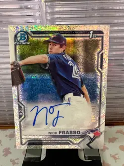 2021 Bowman Chrome Nick Frasso 1st Bowman Auto Speckle Refractor /299 - Image 1