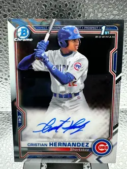 2021 Bowman Chrome Cristian Hernandez 1st Bowman Auto - Image 1