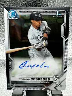 2021 Bowman Chrome Yoelqui Cespedes 1st Bowman Auto - Image 1