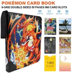 Trading Cards Album Folder 900 Pockets Card Binder Holder for Pokemon Card - Image 2