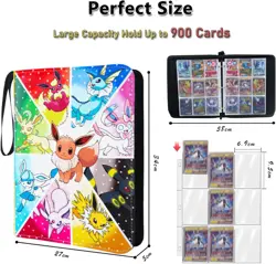 For Pokemon Trading Cards Album Folder 400/900 Pockets Card Binder Holder Gift - Image 3