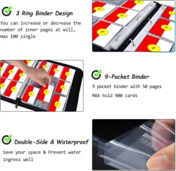 900 Pockets Trading Cards Album Folder Card Binder Holder for Pokemon Card - Image 5