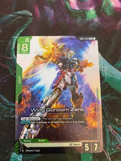 Wing Gundam Zero GD01-024 Newtype Rising Gundam Card Game TCG - NM LR Foil - Image 1