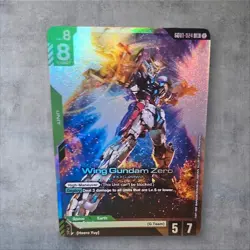Wing Gundam Zero GD01-024 Newtype Rising Gundam Card Game TCG - NM LR Foil - Image 1