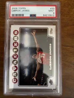 Topps 2008-09 LeBron James #23 PSA Graded Basketball Card Cleveland Cavaliers - Image 1