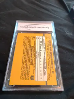1989 Donruss - Rated Rookie Ken Griffey Jr #33 *Denotes on Back (RC) Beckett 10! - Image 3