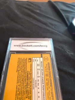 1989 Donruss - Rated Rookie Ken Griffey Jr #33 *Denotes on Back (RC) Beckett 10! - Image 4