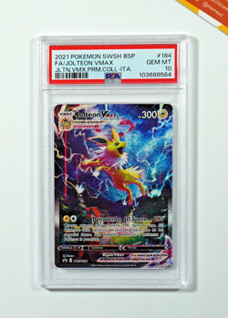 Pokemon PSA 10 Jolteon Vmax #184 Promo Premium Collection 2021 Italiano - Image 1