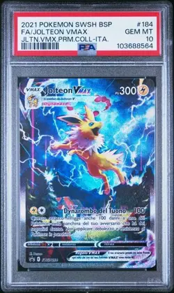 Pokemon PSA 10 Jolteon Vmax #184 Promo Premium Collection 2021 Italiano - Image 2