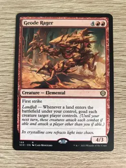 Geode Rager MTG Magic the Gathering Card NM Near Mint Starter Commander SCD - Image 1