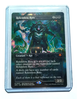 Relentless Rats (Borderless) Special Guests NM Regular MTG: Bloomburrow - Image 1
