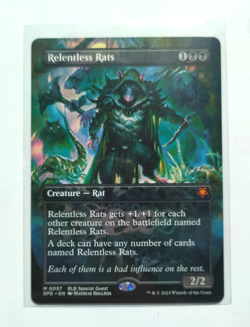Relentless Rats (Borderless) Special Guests NM Regular MTG: Bloomburrow - Image 2