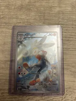 Pokemon TCG Raboot Card Stellar Crown Illustration Rare Holo 147/142 SV - Image 1