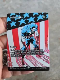 Path to Exile - Magic: The Gathering Marvel Captain America 0047 Alt Art Rare - Image 1