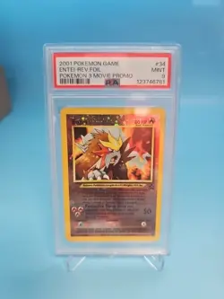 PSA 9 - 2001 Pokemon Game, Entei-Reverse Foil, Pokemon 3 Movie Promo - Image 1