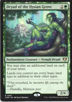 MTG: Commander Masters: Dryad of the Ilysian Grove: Lightly Played Condition - Image 1