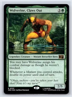 Wolverine, Claws Out 737 Commander: MSH Magic: The Gathering Foil NM - Image 1
