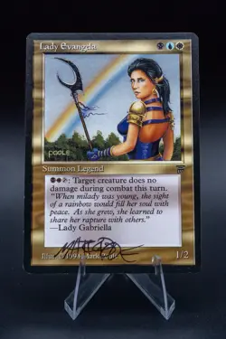 Lady Evangela (SIGNED): 1994 Magic the Gathering - Legends Regular - Image 1