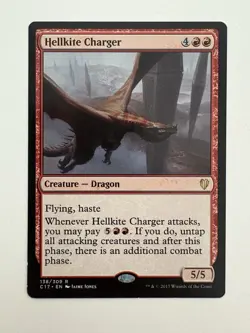 Hellkite Charger MTG Magic the Gathering Card LP Lightly Played C17 - Image 1