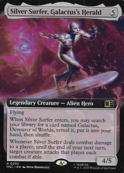 MTG - Silver Surfer, Galactus's Herald (Extended Art) Marvel 293 N/M - Image 1