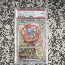 Pokemon TCG Riolu 010 Me: Mega Evolution Promo Holo PSA 9 2025 - Image 1