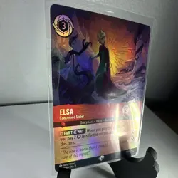 Disney Lorcana Elsa - Concerned Sister 215/204 First Chapter Enchanted Foil Eng - Image 2