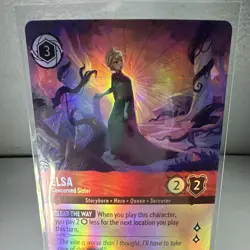 Disney Lorcana Elsa - Concerned Sister 215/204 First Chapter Enchanted Foil Eng - Image 5