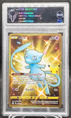 Mew Pokemon Celebrations 25th Anniversary 25/25 Gold Rare TCG 9.5 - Image 1