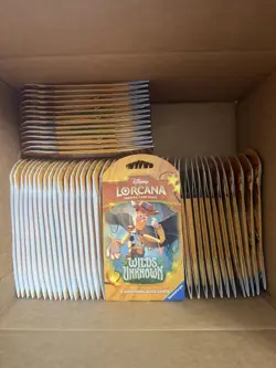 LOT OF 56 Disney Lorcana Wilds Unknown Sleeved Booster Pack SEALED NEW - Image 1