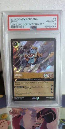 Disney Lorcana Stitch 2022 D23 PSA 10 First Edition - Image 1