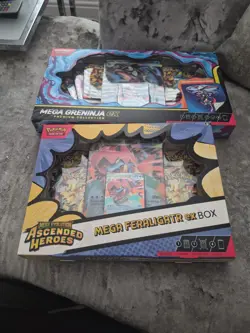 Mega Greninja Ex Premium Collection Box Pokemon TCG Amd Ascended Heroes Box - Image 1