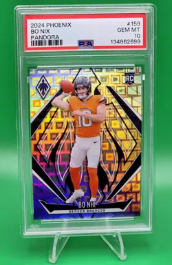 2024 Panini Phoenix Pandora Bo Nix Rookie PSA 10 RC #159 Denver Broncos 🔥🔥🔥 - Image 1
