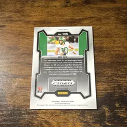 Panini 2024 Prizm Draft Picks Bo Nix RC #105 Red Ice Prizm Oregon Ducks - Image 2