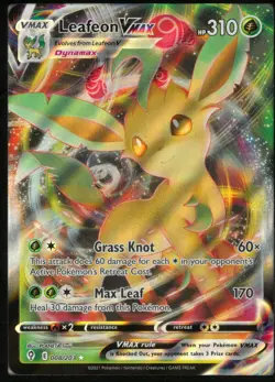 Leafeon VMAX 008/203 Holo VMAX Rare Evolving Skies Pokemon Near Mint OC - Image 1