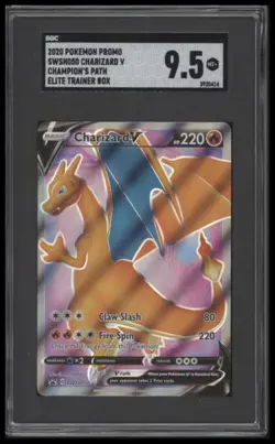 2020 SWSH SWORD & SHIELD PROMO CHARIZARD V SWSH050 MINT+ PROMO SGC 9.5 POKEMON - Image 1