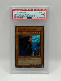 2007 YuGiOh! Gravekeeper's Spy CP03-003 Champion Pack 3 PSA 9 MINT - Image 1