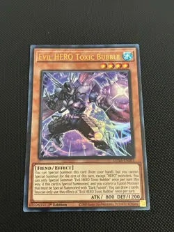 Yugioh! Evil HERO Toxic Bubble (UR) SUDA-EN001 Ultra Rare 1st Edition Mint NM - Image 1