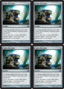 4x MTG 2012 CODEX SHREDDER - ARTIFACT - NM MAGIC CARD x4 copies UNCOMMON - Image 1