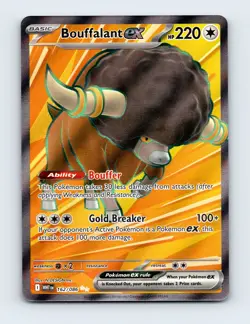 NM Bouffalant ex 162/086 White Flare Ultra Rare Pokemon Card - Image 1