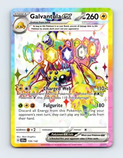 NM Galvantula ex 159/142 Stellar Crown Ultra Rare Pokemon Card - Image 1