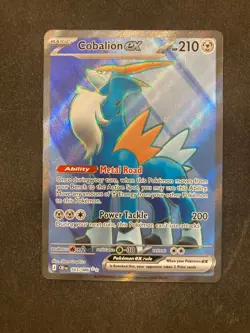 Cobalion ex 103/086 Chaos Rising Pokemon Card Full Art Ultra Rare Mint - Image 1