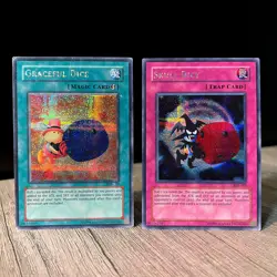 Yu-Gi-Oh! Graceful Dice & Skull Dice EDS-002 EDS-003 Secret Rare LP/MP Lot Cards - Image 1
