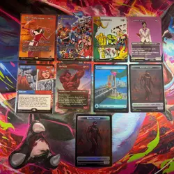 MTG Marvel Super Heroes 9 Card Lot NM/M Sent in card savers - Image 1