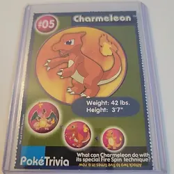 Pokemon Poketrivia Card Charmeleon #05 Mewtwo Strikes Back Scene #1 Perforated - Image 1